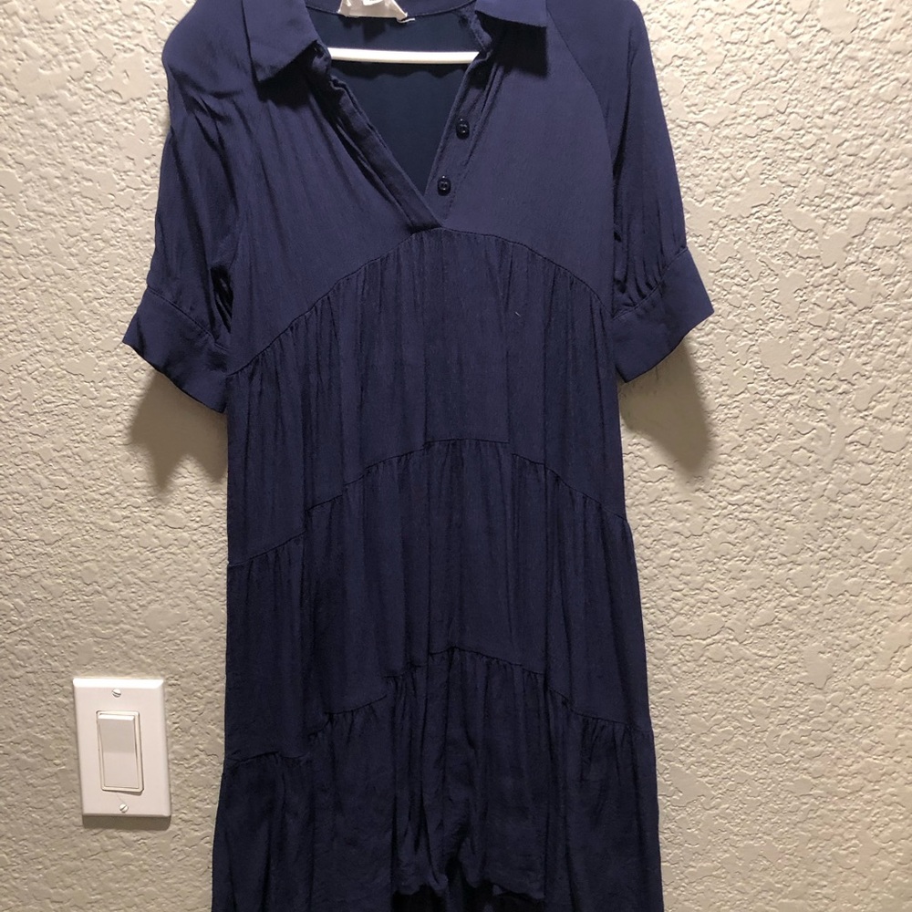 Elegant Navy Kids Casual Dress